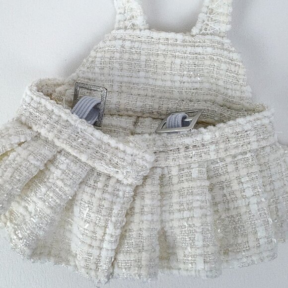 Labubu Doll Clothes. Tweed Dress and Bow with clip - Picture 9 of 9